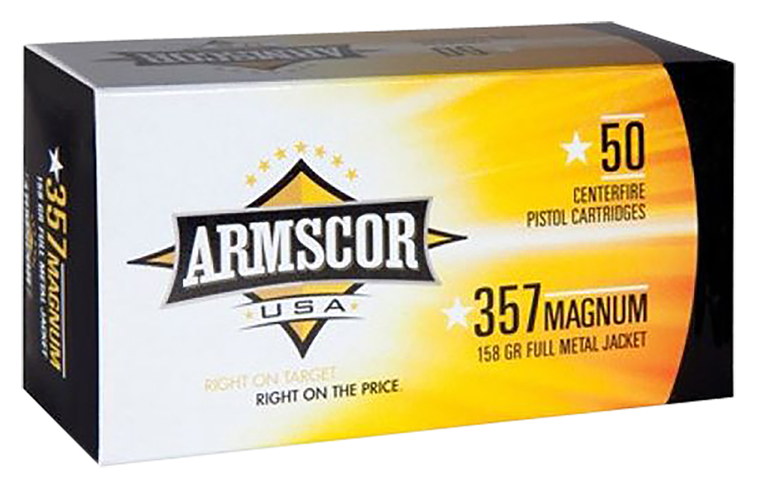 Armscor .357 Magnum 158 Grain Full Metal Jacket Centerfire Handgun Ammo ...